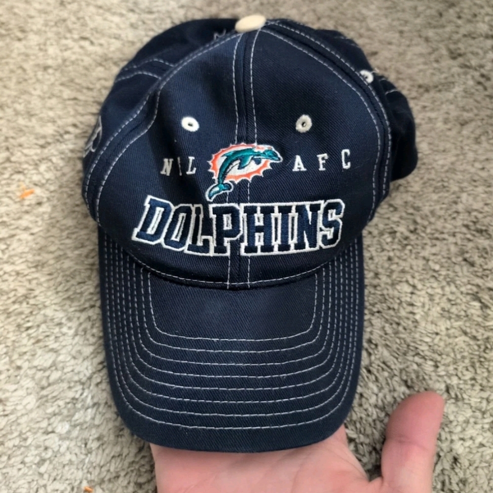 Vintage Pro Player NFL AFC Dolphins Blue Hat